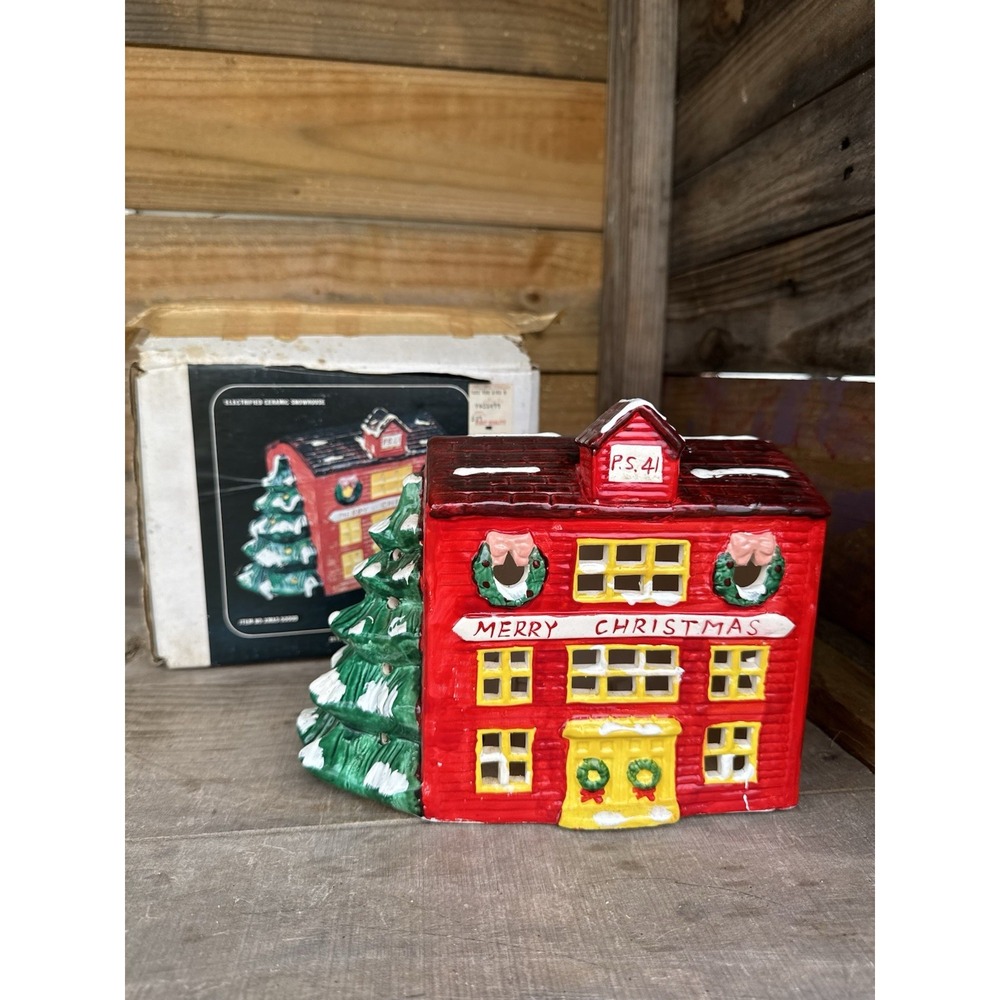 Vintage Seymour Mann porcelain‎ village house light up Christmas Village Decor